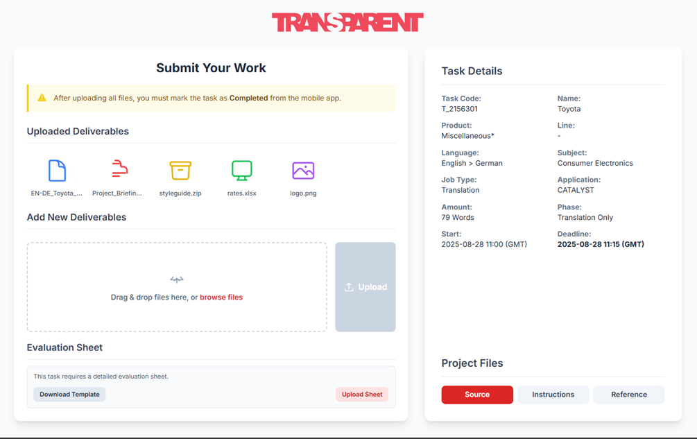 File Upload and Evaluation Page